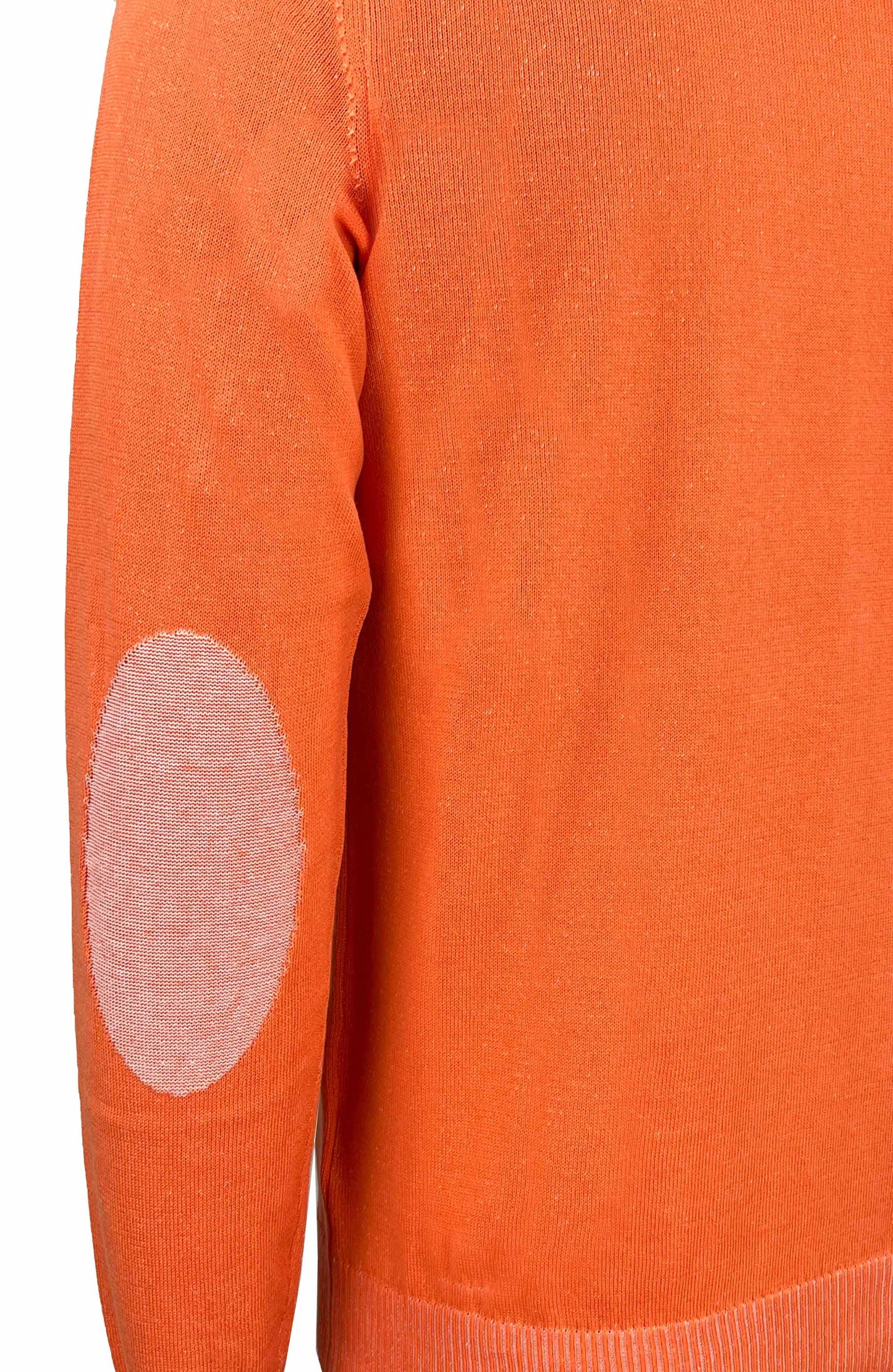 Girocollo uomo vanisé in cotone arancio retro laterale