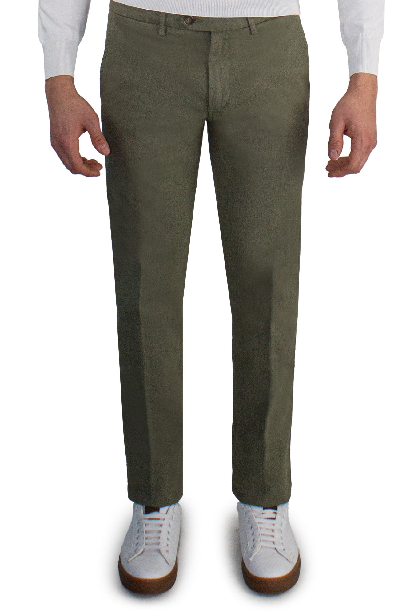 Pantaloni classici in misto lino