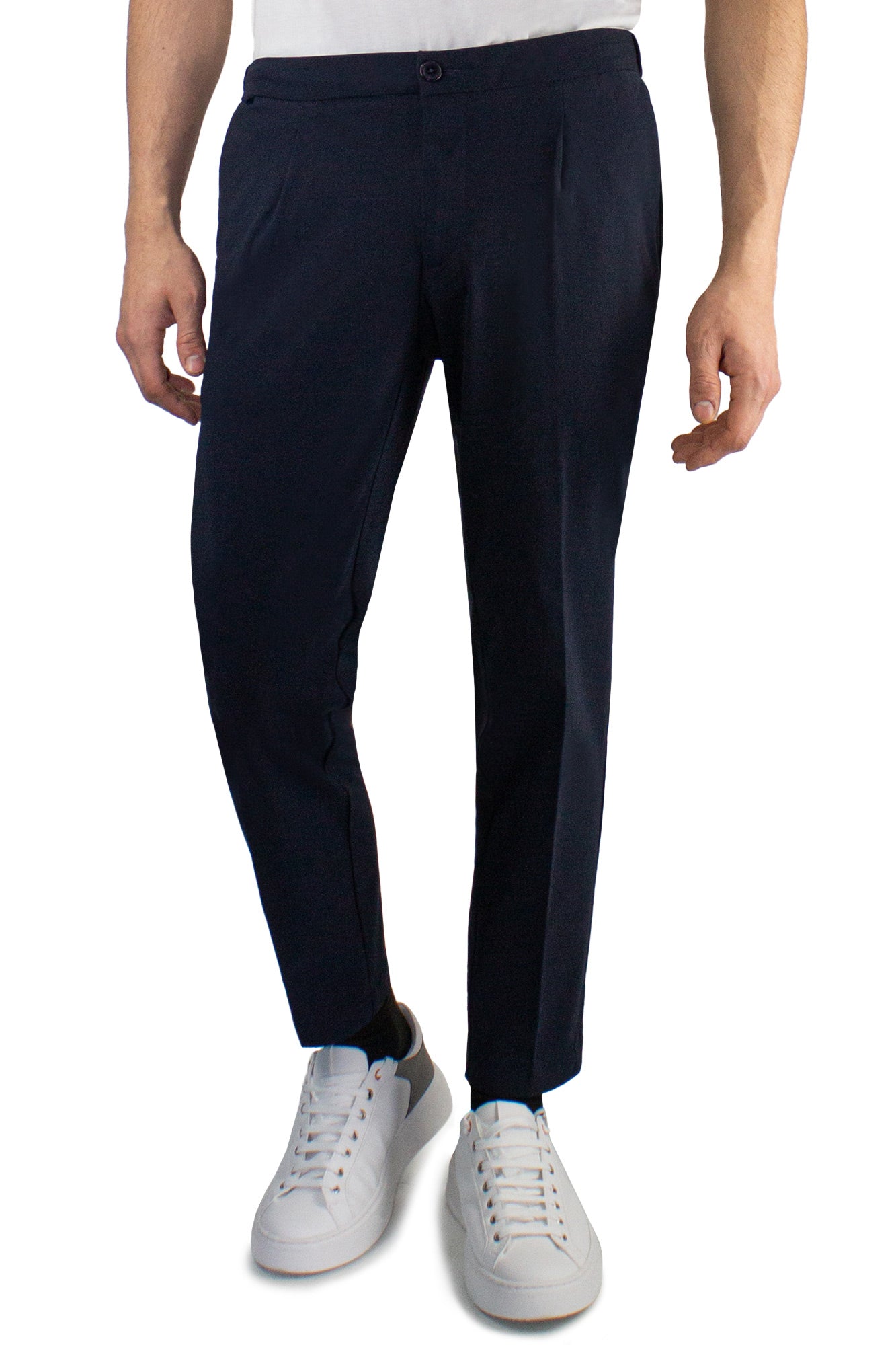 Pantaloni con coulisse in tessuto tecnico nylon sensitive