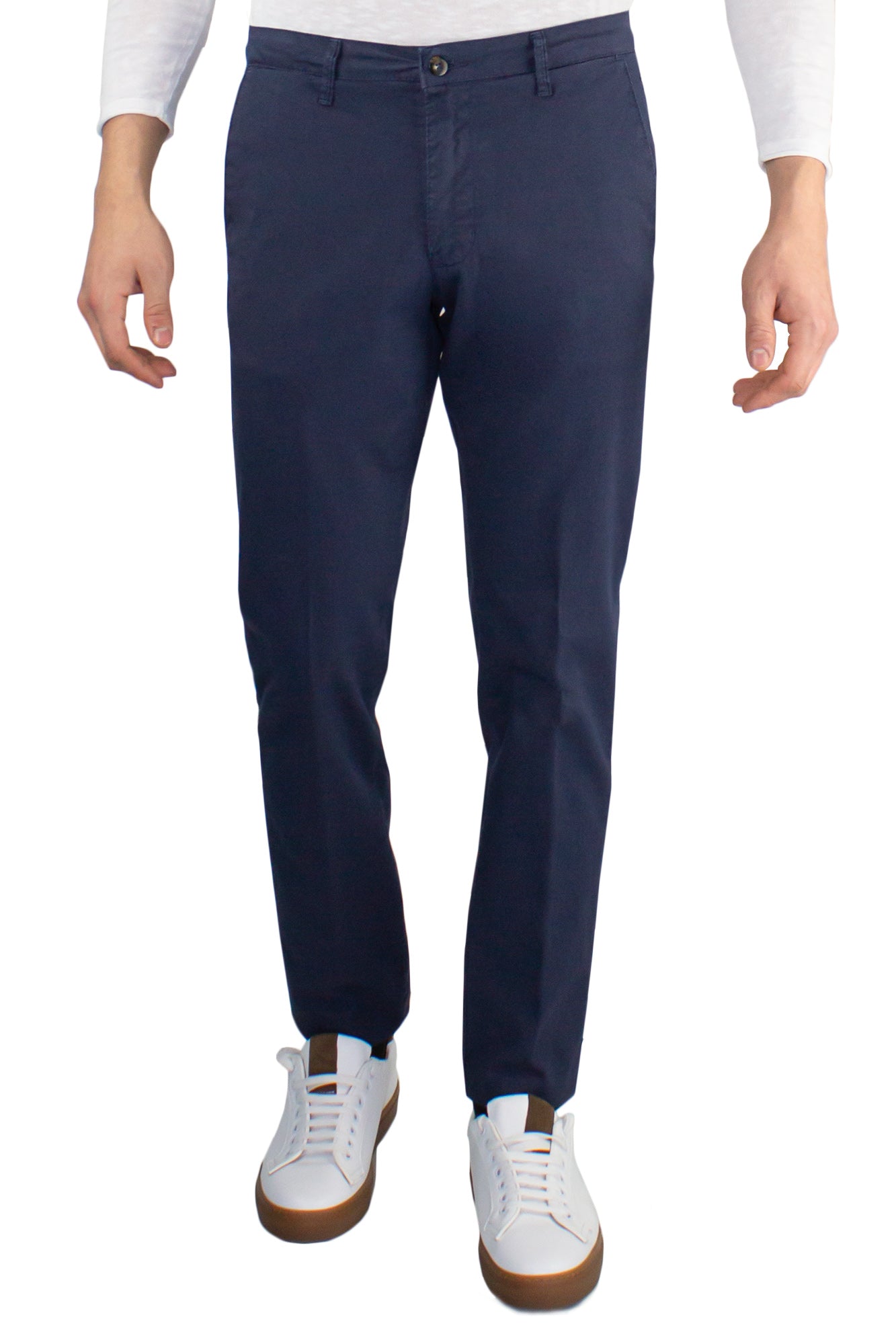 Pantalone chino in cotone stretch armatura