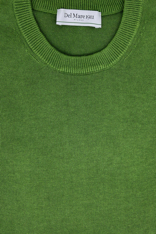 Girocollo verde in cotone