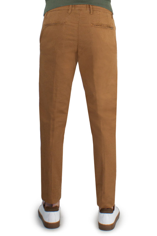 Chinos elasticizzati in misto lino