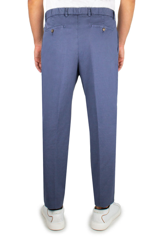 Chinos stretch in cotone e lino