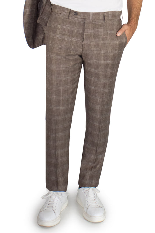 Pantaloni classici misto lino