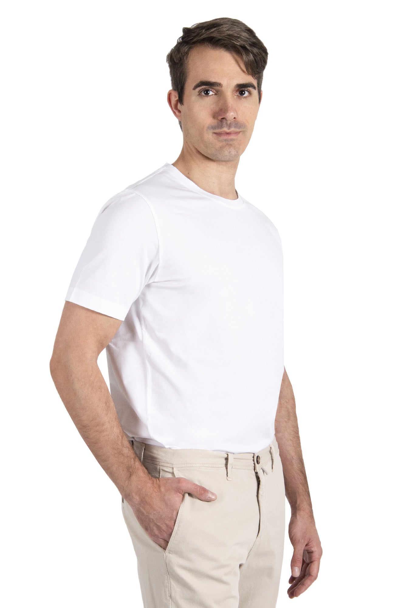 T-shirt in Jersey di Cotone Ritorto